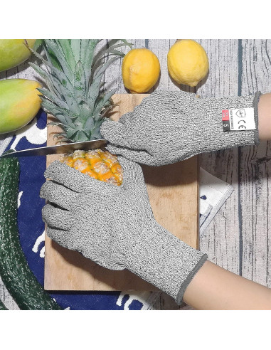 Guantes Resistentes a Cortes DEYAN Nivel 5 - 2 Pares XL