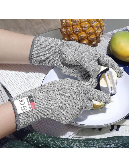 Guantes Resistentes a Cortes DEYAN Nivel 5 - 2 Pares XL