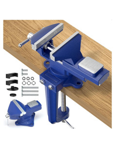 Torno de Banco 2 en 1 Shangyoyi 8.13 cm Azul Multifuncional