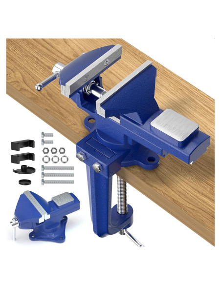 Torno de Banco 2 en 1 Shangyoyi 8.13 cm Azul Multifuncional