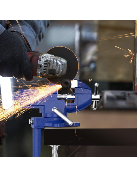 Torno de Banco 2 en 1 Shangyoyi 8.13 cm Azul Multifuncional