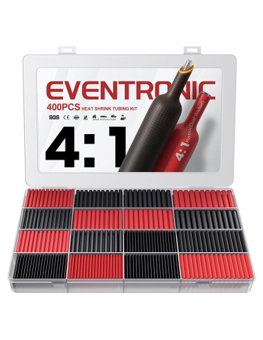 Kit de Tubos Termocontraíbles Eventronic 4:1 - 400 Pcs Adhesivo