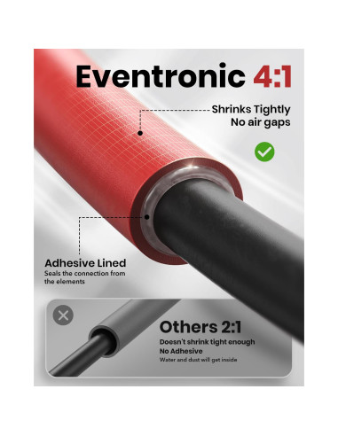 Kit de Tubos Termocontraíbles Eventronic 4:1 - 400 Pcs Adhesivo