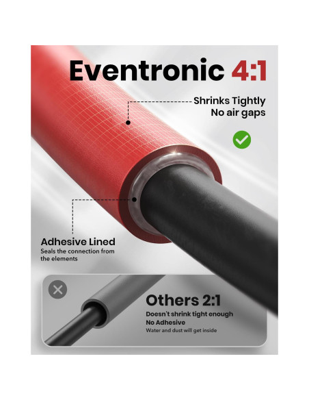 Kit de Tubos Termocontraíbles Eventronic 4:1 - 400 Pcs Adhesivo