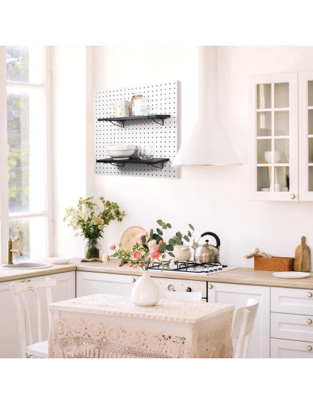 Estante Perforado Blulu 4 Piezas 35x15cm Negro Resistente