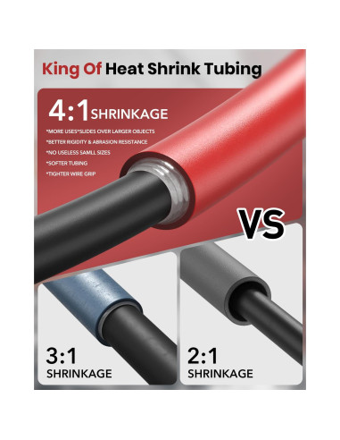 Kit de Tubos Termocontraíbles Eventronic 4:1 - 400 Pcs Adhesivo