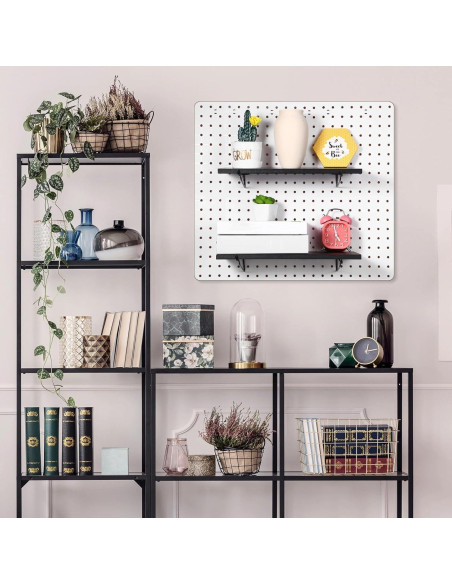 Estante Perforado Blulu 4 Piezas 35x15cm Negro Resistente