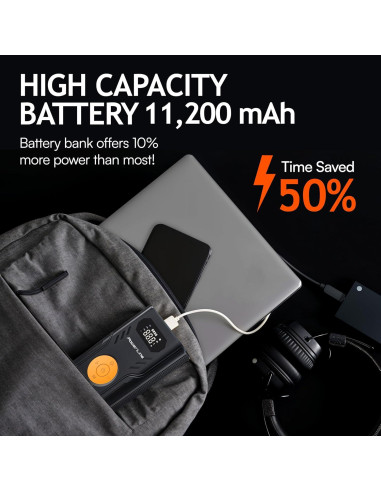 Arrancador de Batería PowerLine 1200A con Compresor 4-en-1