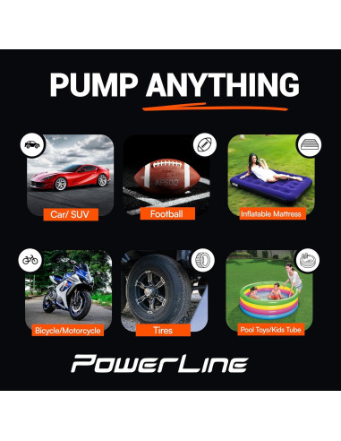 Arrancador de Batería PowerLine 1200A con Compresor 4-en-1