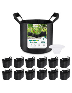 Bolsas de Cultivo 1 Galón GreatBuddy 24-Pack Tela Negra