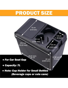 Contenedor de Basura para Auto ATMOMO 0.5kg Rectangular 2