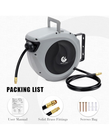 Carrete de Manguera de Aire G GOOD GAIN 15m 3/8" Automático