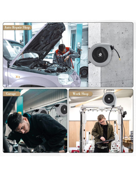 Carrete de Manguera de Aire G GOOD GAIN 15m 3/8" Automático