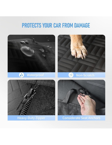 Funda de Asiento para Perros FIRSTWELL WB Impermeable Negra