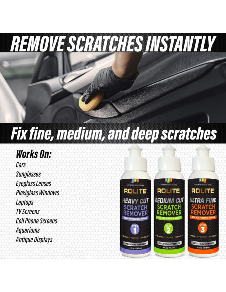 Rolite Removedor de Rayones 3 Pasos 113.4 g - Kit Detallado