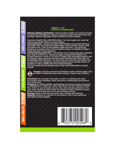 Rolite Removedor de Rayones 3 Pasos 113.4 g - Kit Detallado