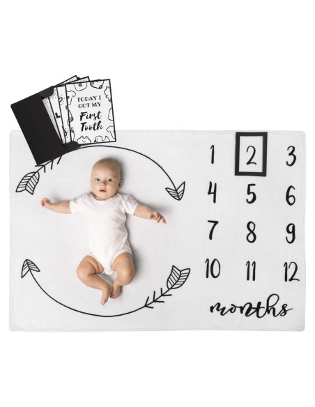 Manta de Hitos para Bebés Henry Hunter 76x102 cm Algodón Premium Manta de Hitos para Bebés Henry Hunter 76x102 cm Algodón Premium