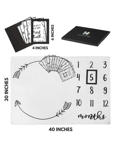 Manta de Hitos para Bebés Henry Hunter 76x102 cm Algodón Premium