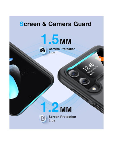 Funda Magnética FNDMIL para Samsung Galaxy Z Flip 4 - Negro