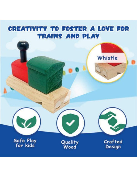 Paquete de 12 Silbatos de Madera Podzly para Niños - Juguetes Montessori