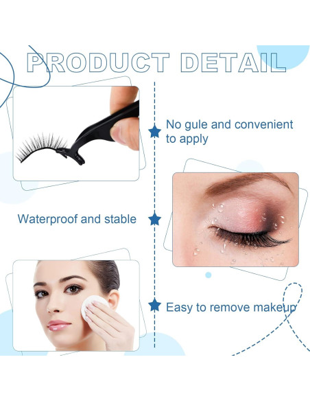 32 Pares de Pestañas Autoadhesivas Reutilizables Nuogo