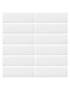 10 Hojas Azulejo Mosaico Autoadhesivo DEWOO Blanco 30.5x30.5cm