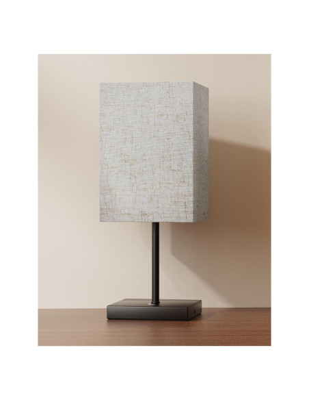 Lámpara de Mesa Inalámbrica Lightapex Cubo Negra 35.5cm