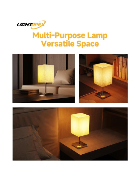 Lámpara de Mesa Inalámbrica Lightapex Cubo Negra 35.5cm