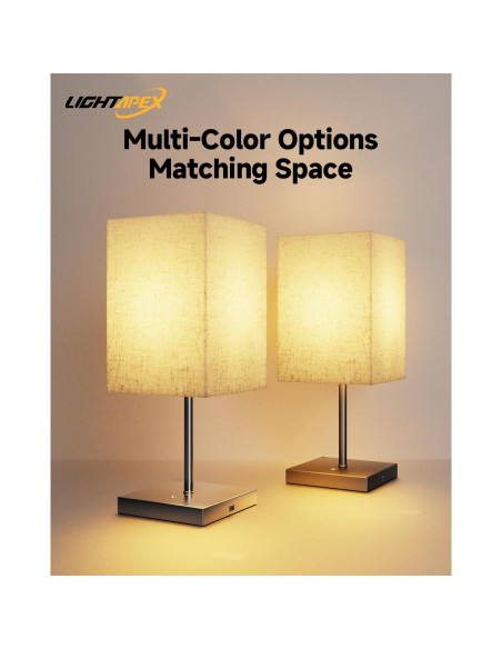 Lámpara de Mesa Inalámbrica Lightapex Cubo Negra 35.5cm