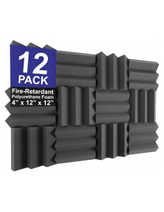 Paneles Acústicos Foam Factory 12 Piezas 30.48x30.48 cm