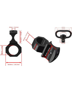 Abrazadera de Linterna de Escopeta Aluminio Táctico QD 12Ga 2