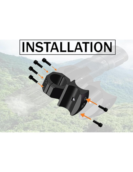 Abrazadera de Linterna de Escopeta Aluminio Táctico QD 12Ga