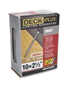 Tornillos para Deck Hillman 48439 10 x 6.35 cm Zinc Marrón 2