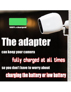 Cargador Adaptador Micro USB SEEHOM para Arlo Pro y Pro 2 2