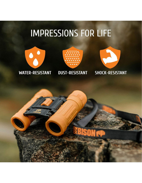 Binoculares BeBison para Niños 8x21 Compactos a Prueba de Golpes