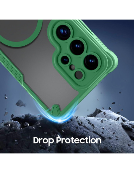 Funda protectora Teayoha para Samsung Galaxy S25 Ultra 5G verde
