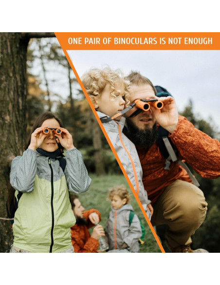 Binoculares BeBison para Niños 8x21 Compactos a Prueba de Golpes