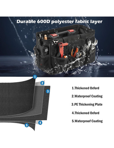 Bolsa de Herramientas EXLIFBAG 38 cm Resistente al Agua