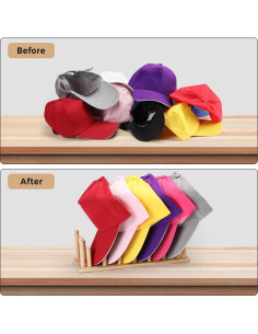 Organizador de Sombreros de Bambú ZhiYo-Life para 18 Gorras 2