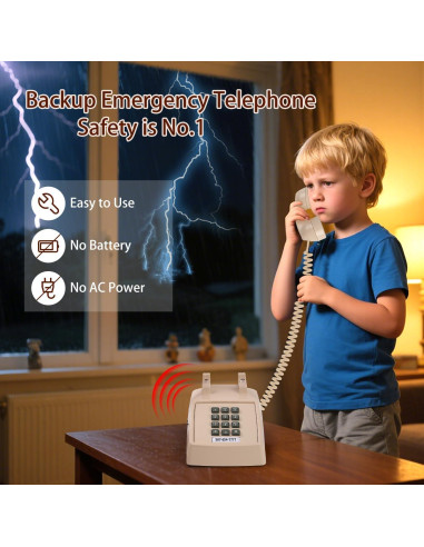 Teléfono de Escritorio Retro Beige Tradicional Americano 2500