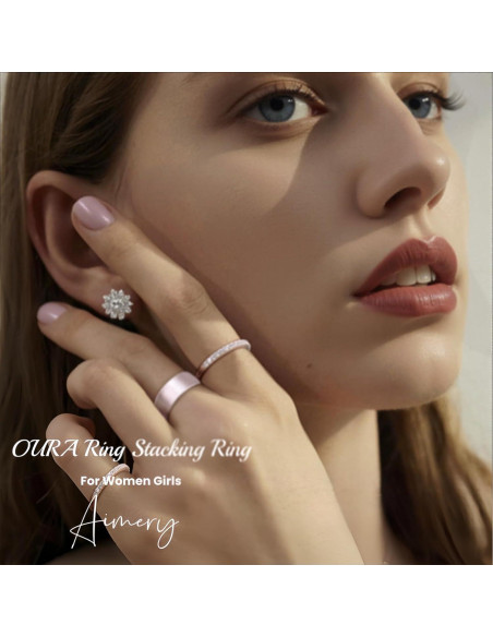 Anillo apilable ajustable Aimery 14K Oro Rosa 2 Piezas