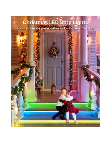 Luces de tira LED MuliVid 30.48m IP65 RGB control remoto Luces de tira LED MuliVid 30.48m IP65 RGB control remoto