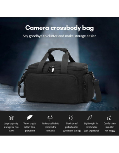 Bolsa de cámara Andoer impermeable 39x20x18cm para DSLR