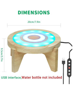 Soporte para Dispensador de Bebidas JHHJIFY con LED 21.5 cm 2