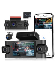 Cámara Dash 4 Canales EKAT 2K Frontal 1080P Trasera WiFi