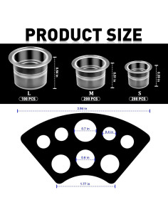 Kit de 500 Capsulas de Tinta para Tatuajes GCTWFYK con Soportes 2