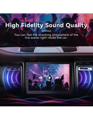 Estéreo de coche Haudio 10.1" Doble Din CarPlay Android Auto