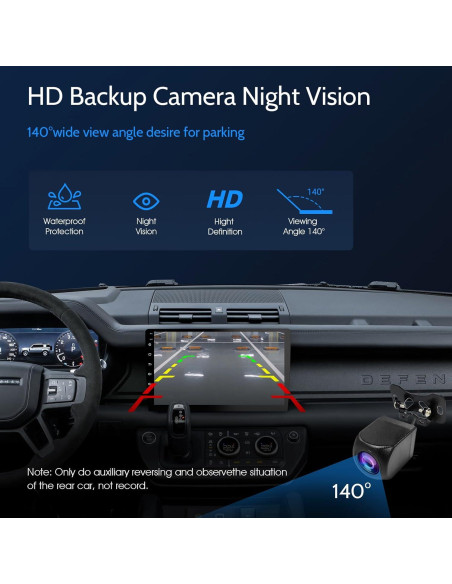 Estéreo de coche Haudio 10.1" Doble Din CarPlay Android Auto