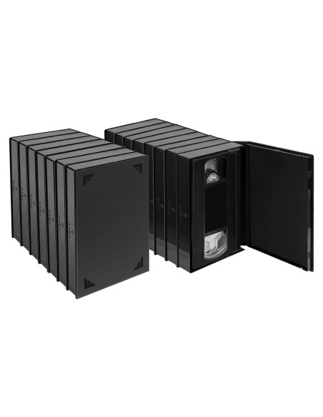 Caja Protectora de Cintas VHS BOATISLE 15 Unidades Negra