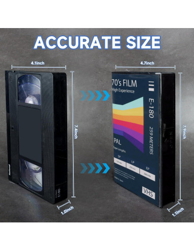 Caja Protectora de Cintas VHS BOATISLE 15 Unidades Negra